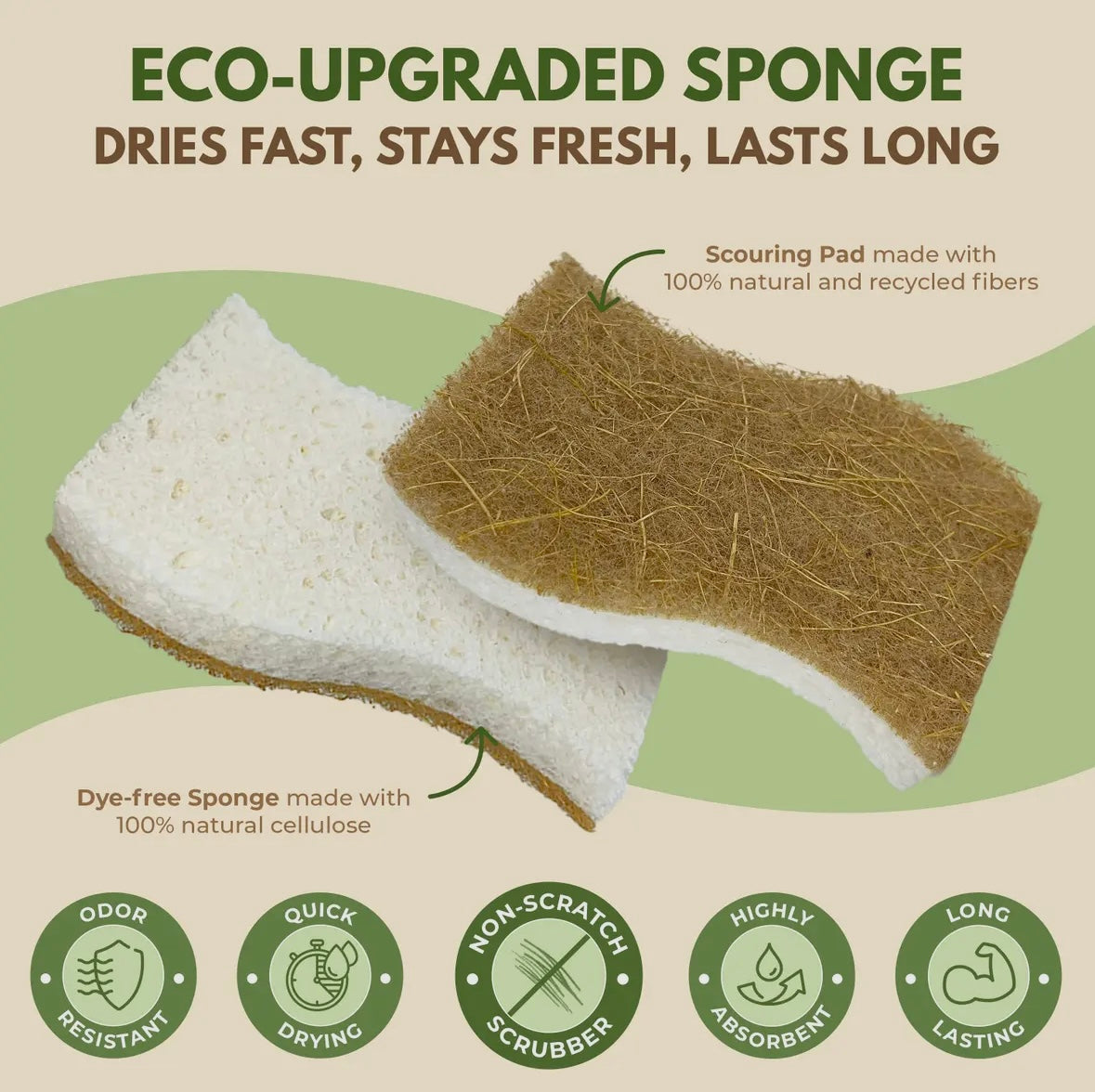 Coconut Sponge (2 pack)